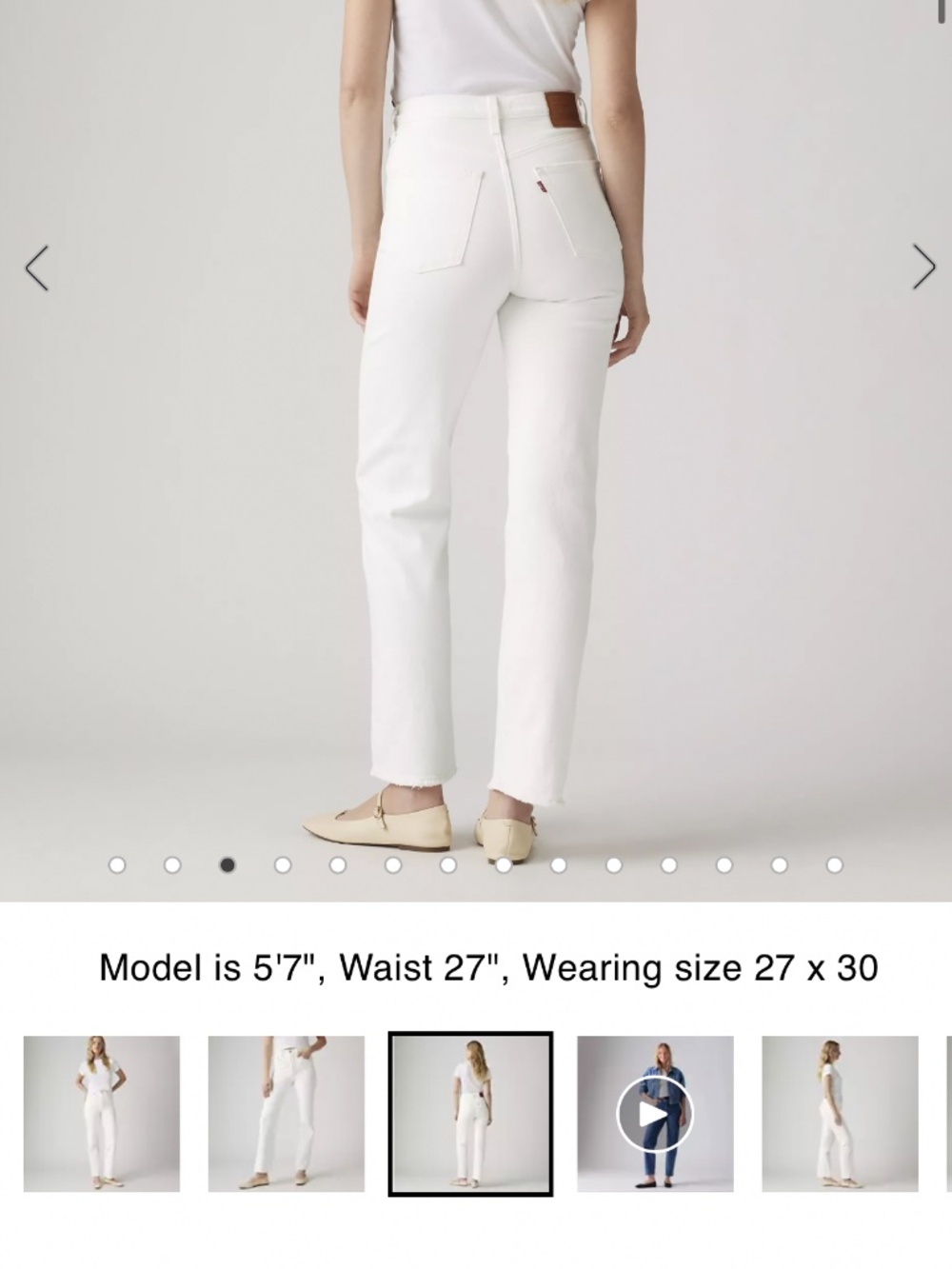 Levi’s Ribcage White Ankle Jeans SIZE 24